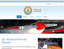 Tablet Screenshot of aeroclub-ales-cevennes.fr